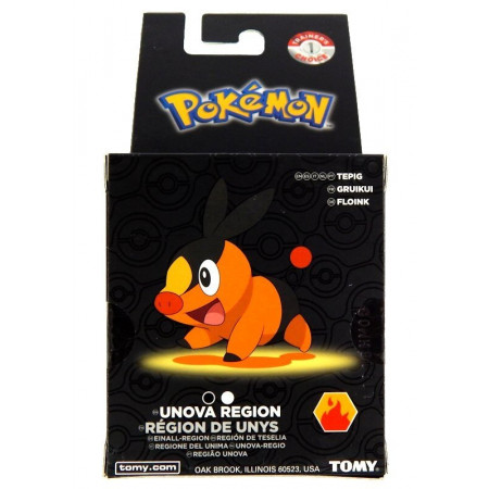 Pokemon Tepig Figurka w gablotce Tomy
