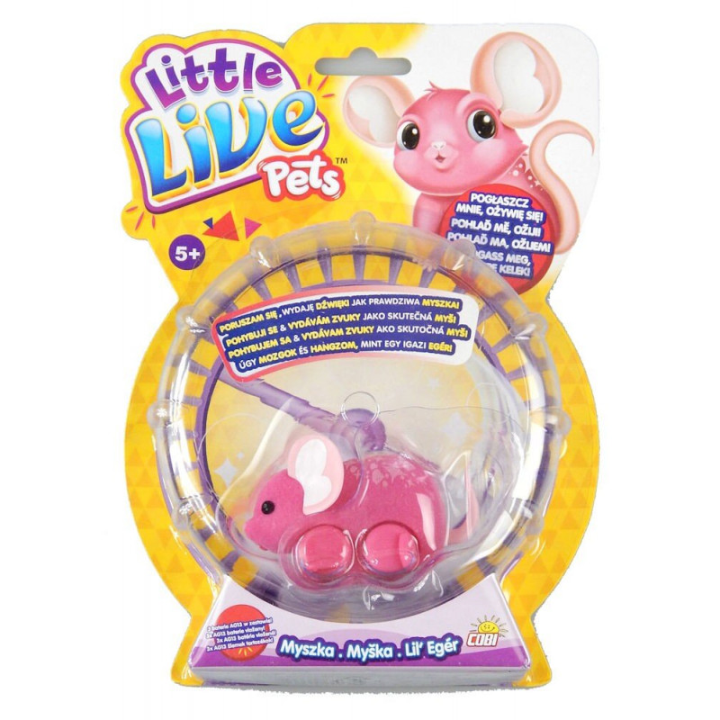 Interaktywna Myszka Gwiazdeczka Little Live Pets COBI różowa Interaktywna Myszka Gwiazdeczka Little Live Pets COBI różowa