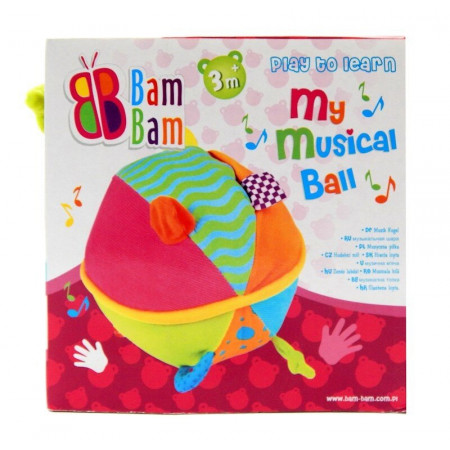 Bam Bam Moja miękka Muzyczna Kula do raczkowania 284597