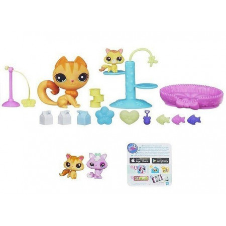 Rodzina Kotków Mama i Dzieci Littlest Pet Shop Hasbro A5475 A5477