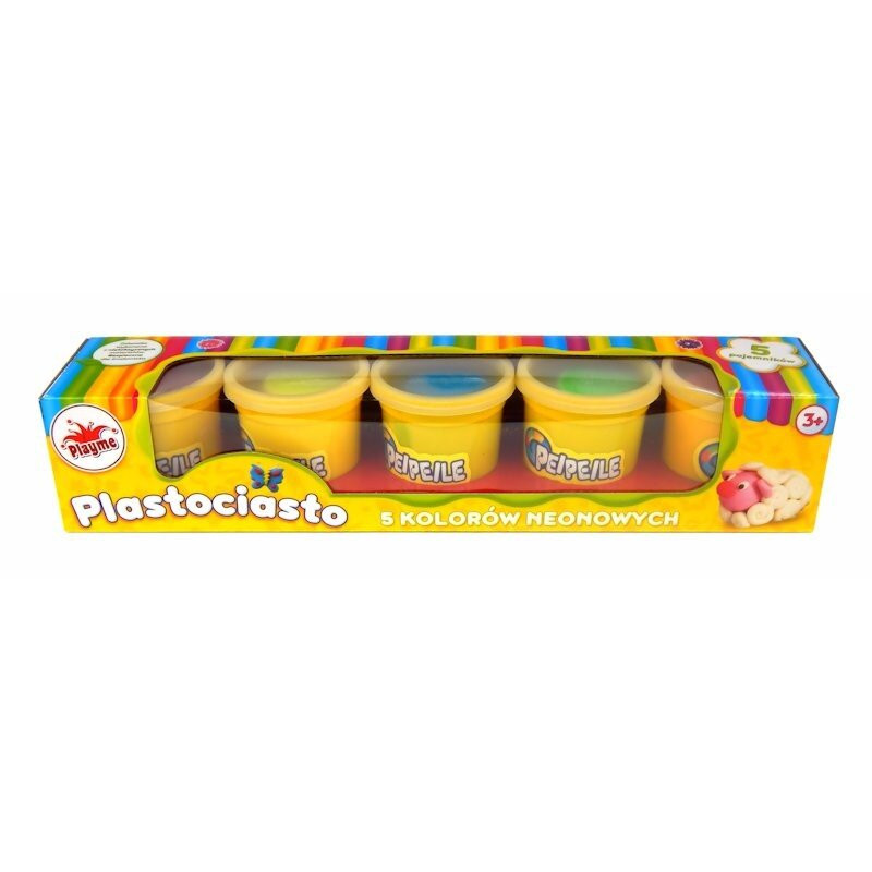 Playme Ciastolina Plastociasto 5 kolorów Neonowych Brimarex Playme Ciastolina Plastociasto 5 kolorów Neonowych Brimarex