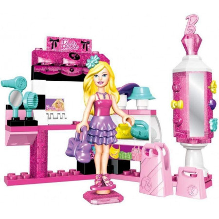 Klocki Barbie Mega Bloks Stoisko z Modą 71 elementów