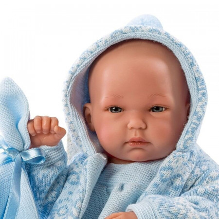 Lalka Llorens Pipo Chłopczyk w niebieskich śpioszkach 35 cm 63539