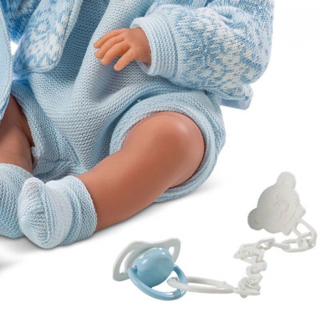 Lalka Llorens Pipo Chłopczyk w niebieskich śpioszkach 35 cm 63539