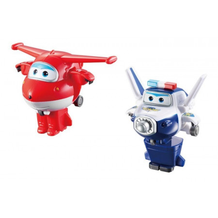 Super Wings Transformujące Samoloty Jett i Paul