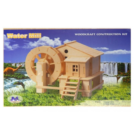 Młyn Wodny drewniane puzzle 3D przestrzenne