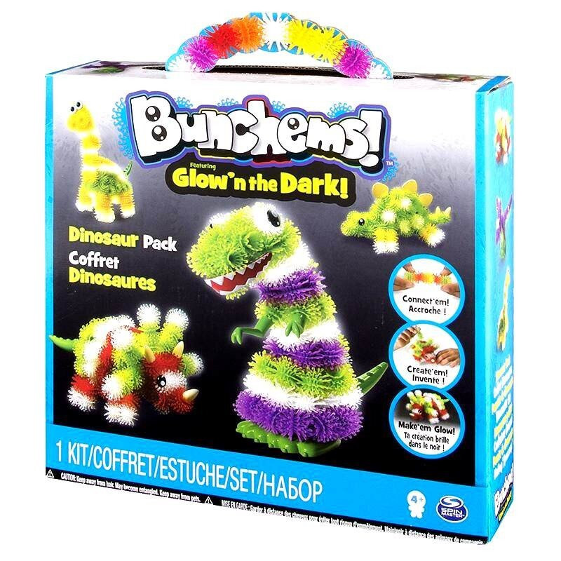 Bunchems Dinozaury Świecą w Ciemności 200 Spin Master Kolorowe Rzepy Bunchems Dinozaury Świecą w Ciemności 200 Spin Master Kolorowe Rzepy
