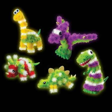 Bunchems Dinozaury Świecą w Ciemności 200 Spin Master Kolorowe Rzepy