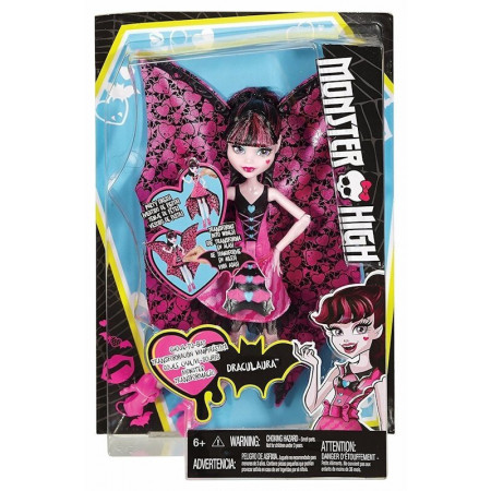 Lalka Monster High Draculaura Wampiskrzydła 2w1 DNX65