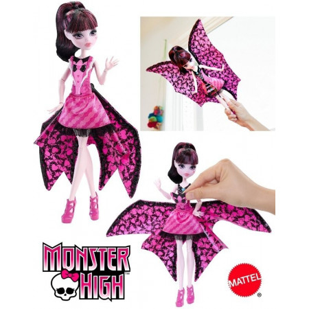 Lalka Monster High Draculaura Wampiskrzydła 2w1 DNX65