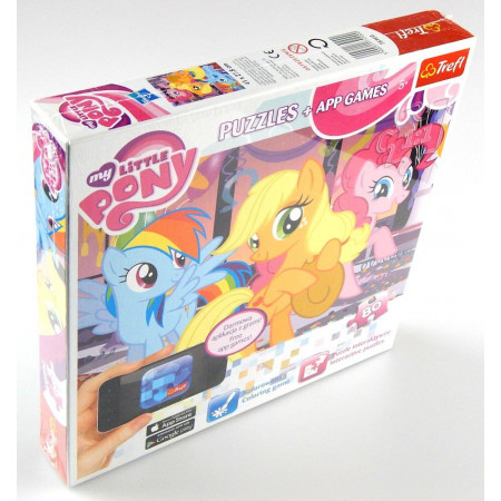 Trefl Puzzle KUCYKI My Little Pony Interaktywna Kolorowanka 80 el.