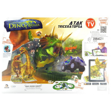 Dino Mundi Tor z Dinozaurami Atak Triceratopsa 200 elementów MADEJ