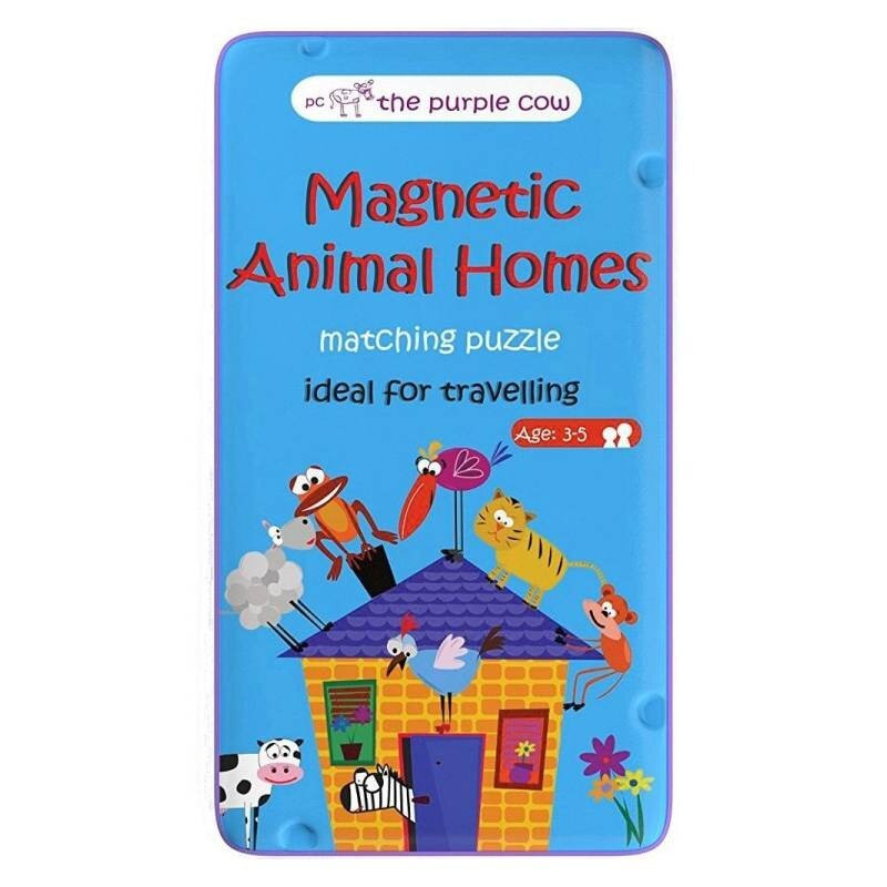 Puzzle Zwierzęta i ich domy - The Purple Cow podróżna gra magnetyczna Puzzle Zwierzęta i ich domy - The Purple Cow podróżna gra magnetyczna