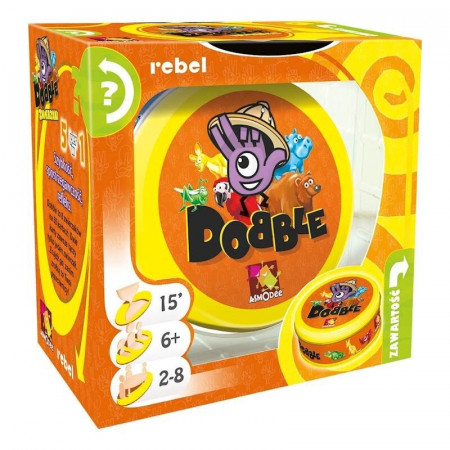 Gra zręcznościowa Dobble Zwierzaki Rebel rodzinna dla dzieci 48701