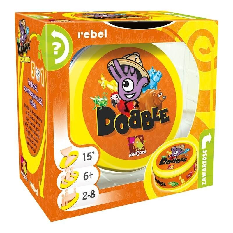 Gra zręcznościowa Dobble Zwierzaki Rebel rodzinna dla dzieci 48701 Gra zręcznościowa Dobble Zwierzaki Rebel rodzinna dla dzieci 48701