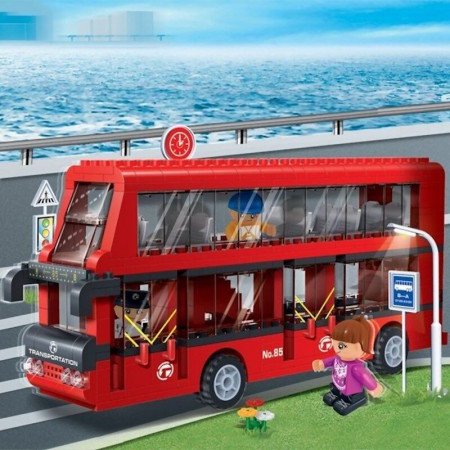 Klocki BanBao Autobus piętrowy transport miejski 412 el 8769