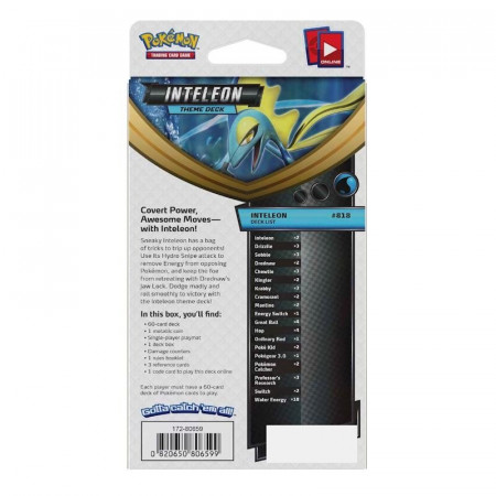 Pokemon Shield & Sword INTELEON Water Theme Deck POK80659
