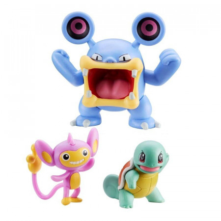 Pokémon Waleczne Figurki Loudred Squirtle i Aipom Wicked Cool Toys