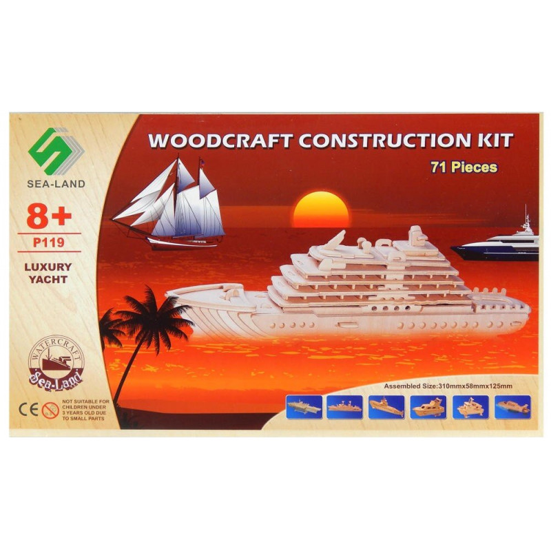 Krążownik okręt drewniane puzzle 3D przestrzenne Krążownik okręt drewniane puzzle 3D przestrzenne