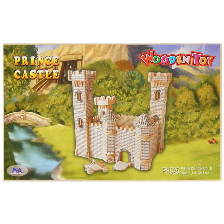 Zamek Rycerza drewniane puzzle 3D przestrzenne