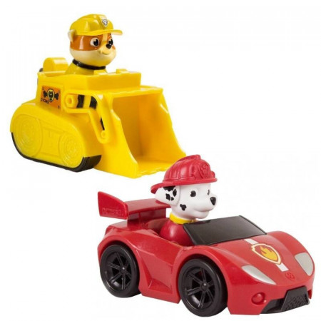 Psi Patrol Pojazdy akcji z figurkami Rubble i Marshall Spin Master