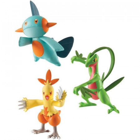 Figurki Pokemon 3-pack Grovyle, Combusken, Marshtomp TOMY