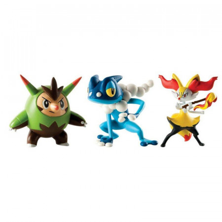 Figurki Pokemon 3-pack Quilladin, Braixen, Frogadier TOMY