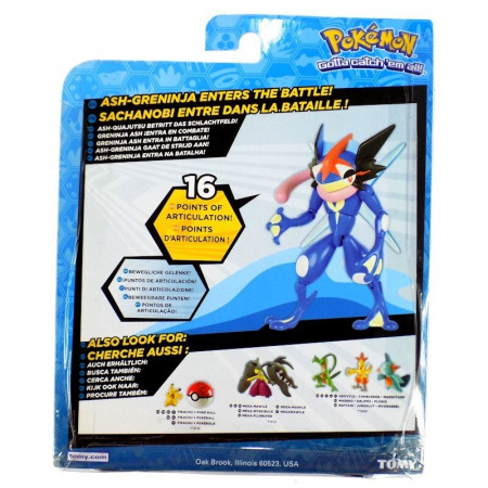 Pokemon ASH GRENINJA ruchoma figurka TOMY