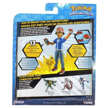 Figurki pokemon • ASH + PIKACHU RUCHOME FIGURKI POKEMON TOMY T18516 T18515