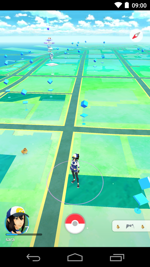 Gra mobilna Pokemon GO mapa