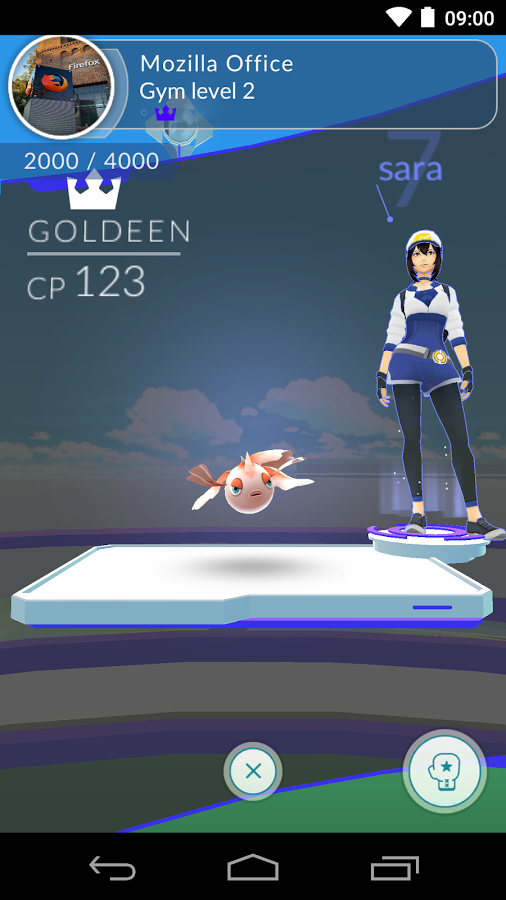 Pokemon GO trener Goldeen