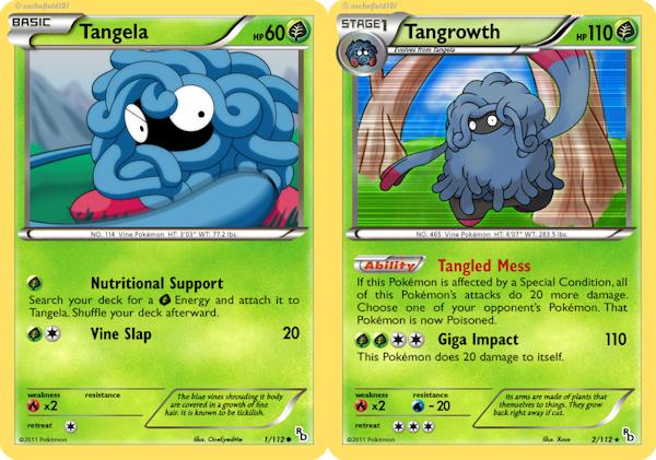 Karty Pokemon Tangela i Tangrowth